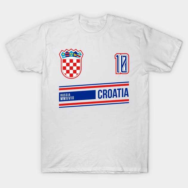 Croatia 2018 World Soccer Football Futbol Jersey Fan T-Shirt by CR8ART